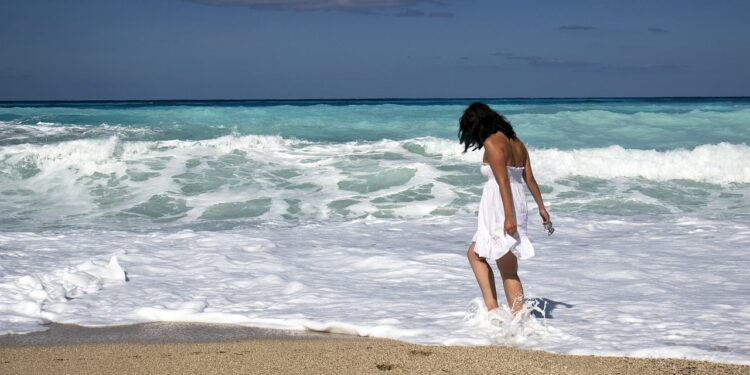 girl, sea, beach