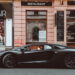 black Lamborghini on the street