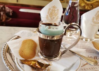 Frozen Florian - Cold coffee cream with whipped cream, €13.50