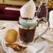 Frozen Florian - Cold coffee cream with whipped cream, €13.50