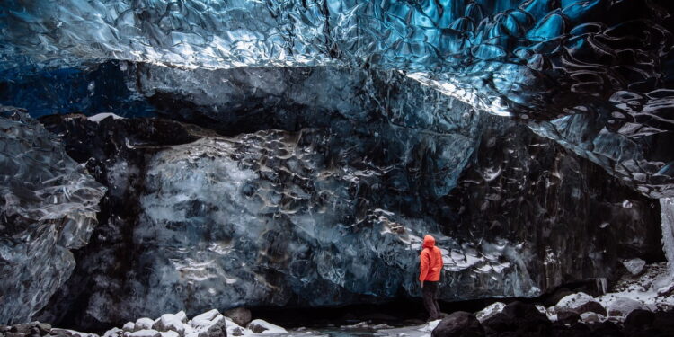 glacier, ice cave, iceland