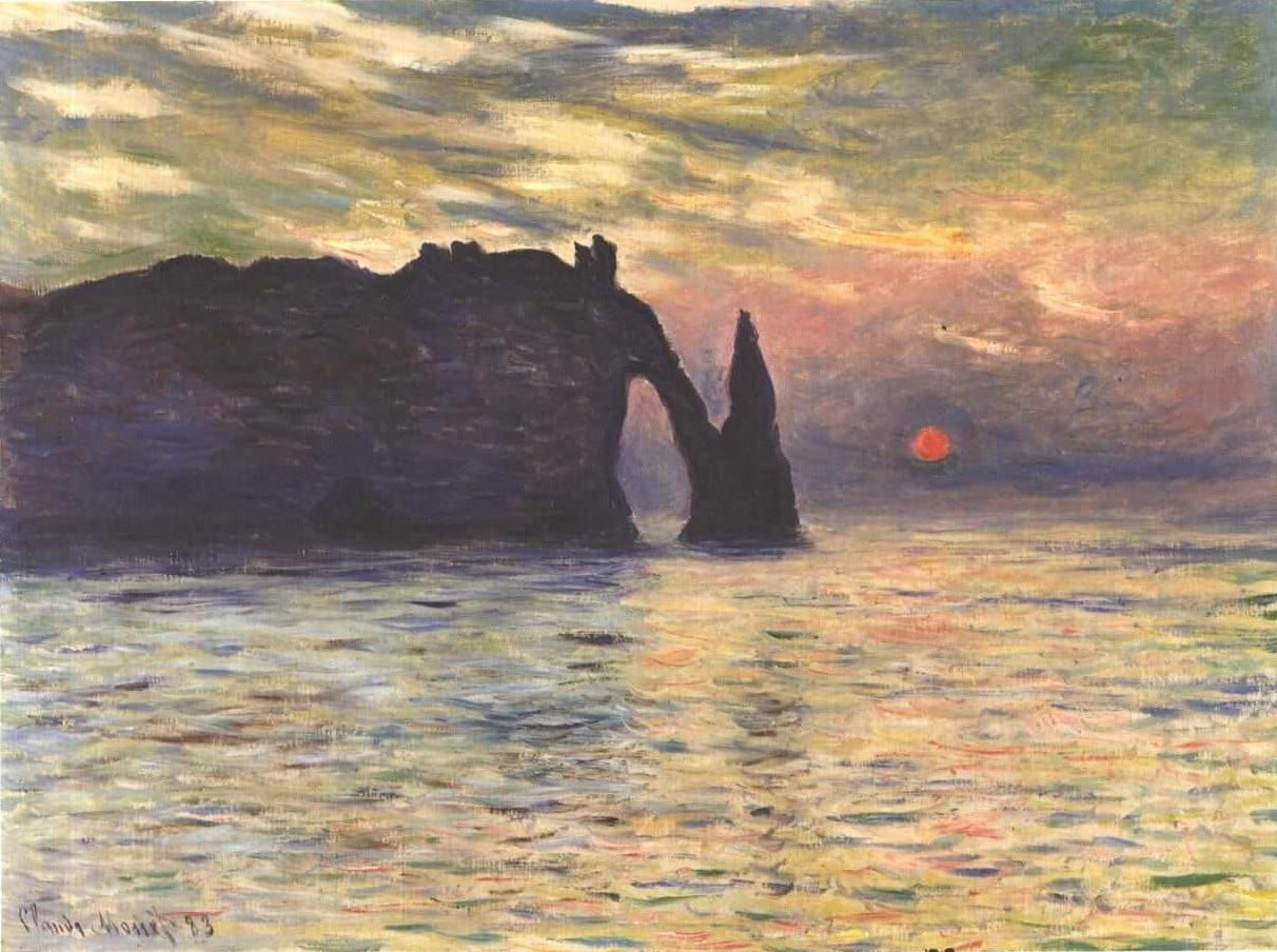 Monet painting of Etretat