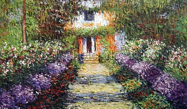 Painting of his house in Giverny
