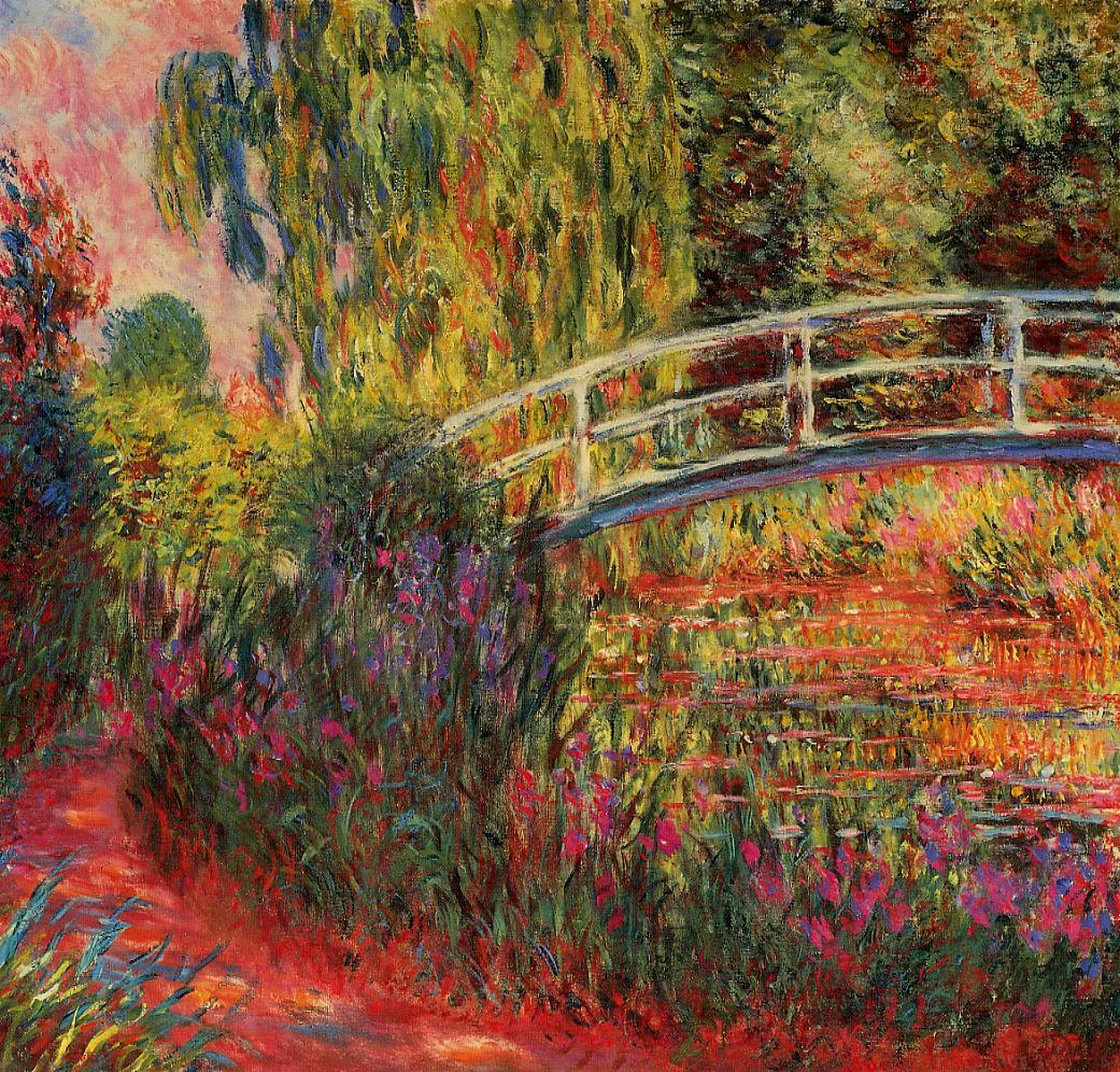 Water-Lily_Pond_in_Giverny_garden_Painting by Monet