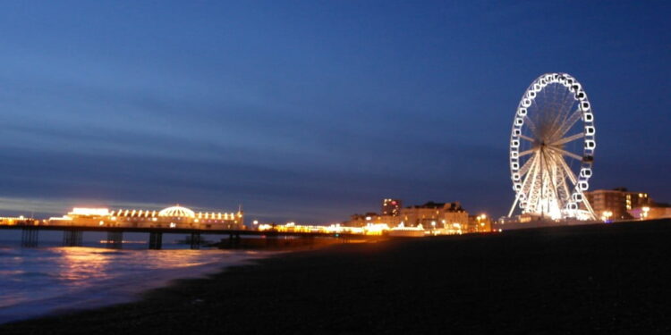 Walking Brighton Beach & Pier At Night (Photos)