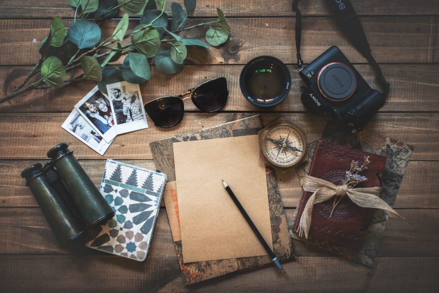 photo of assorted items on wooden table