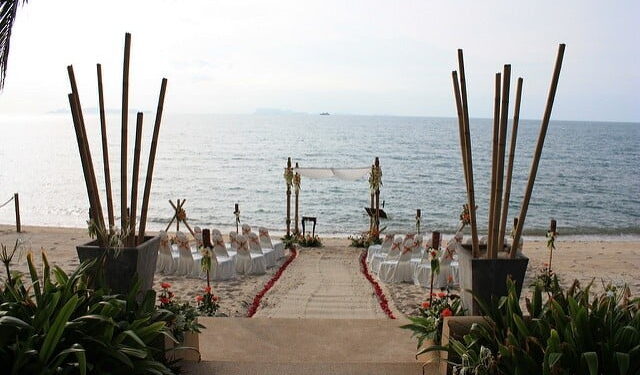 Beach wedding cover photo