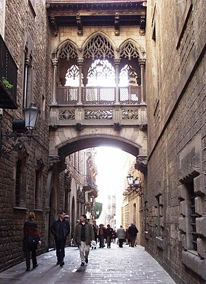 English: Neogothic-style bridge by architect J...