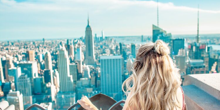 woman standing in front of building