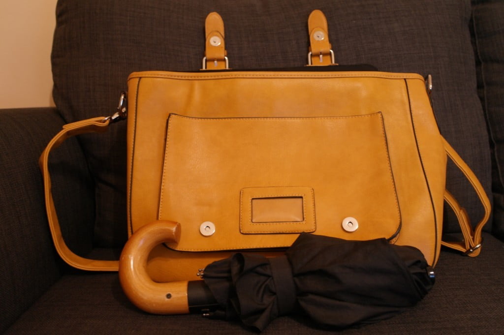 Men's yellow satchel