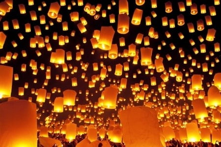 Loy Krathong lanterns- Beautiful huh?