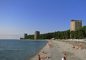 English: beach () Русский: Пицунда, пляж ()